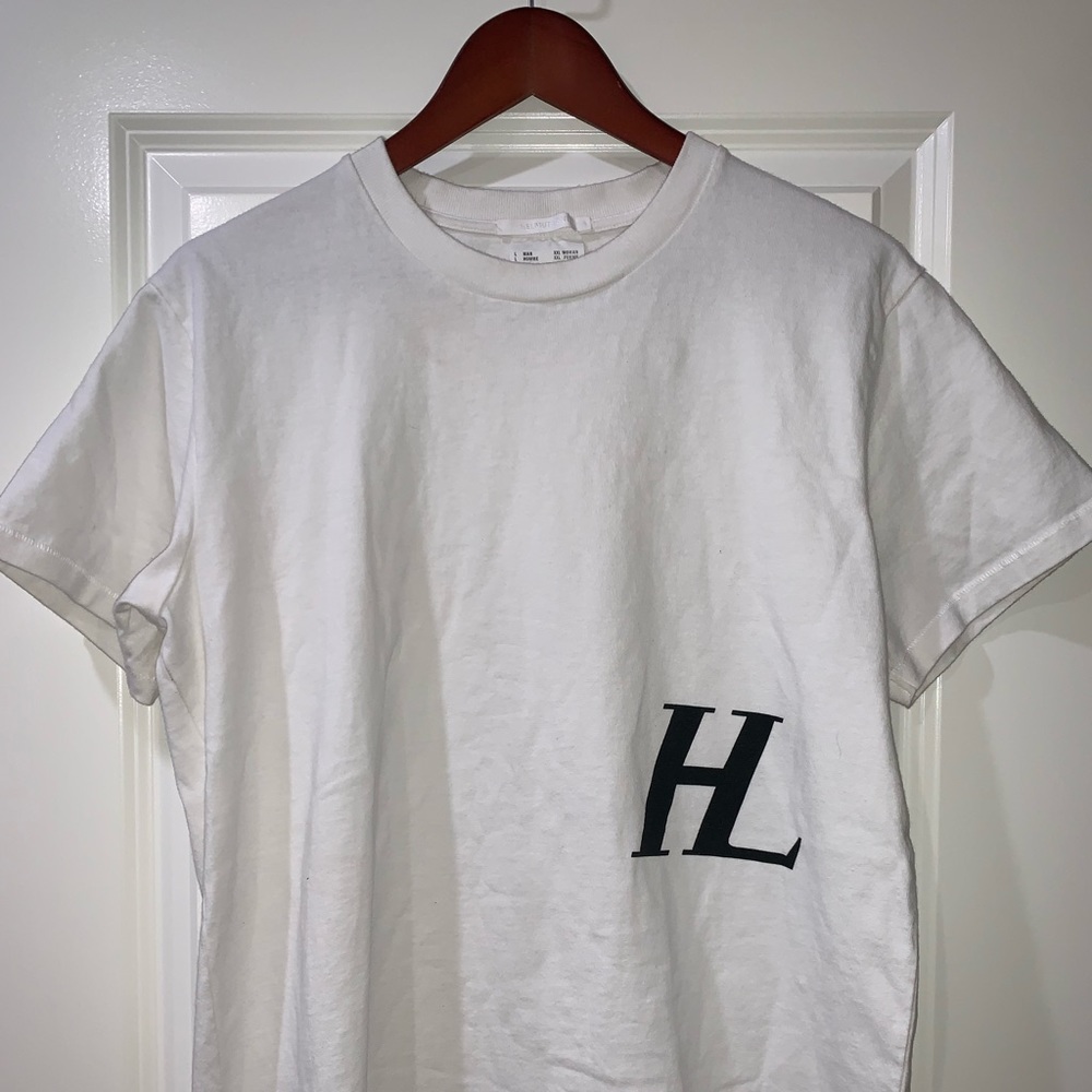 Helmut Lang HL Logo Tee Shirt Size Large
